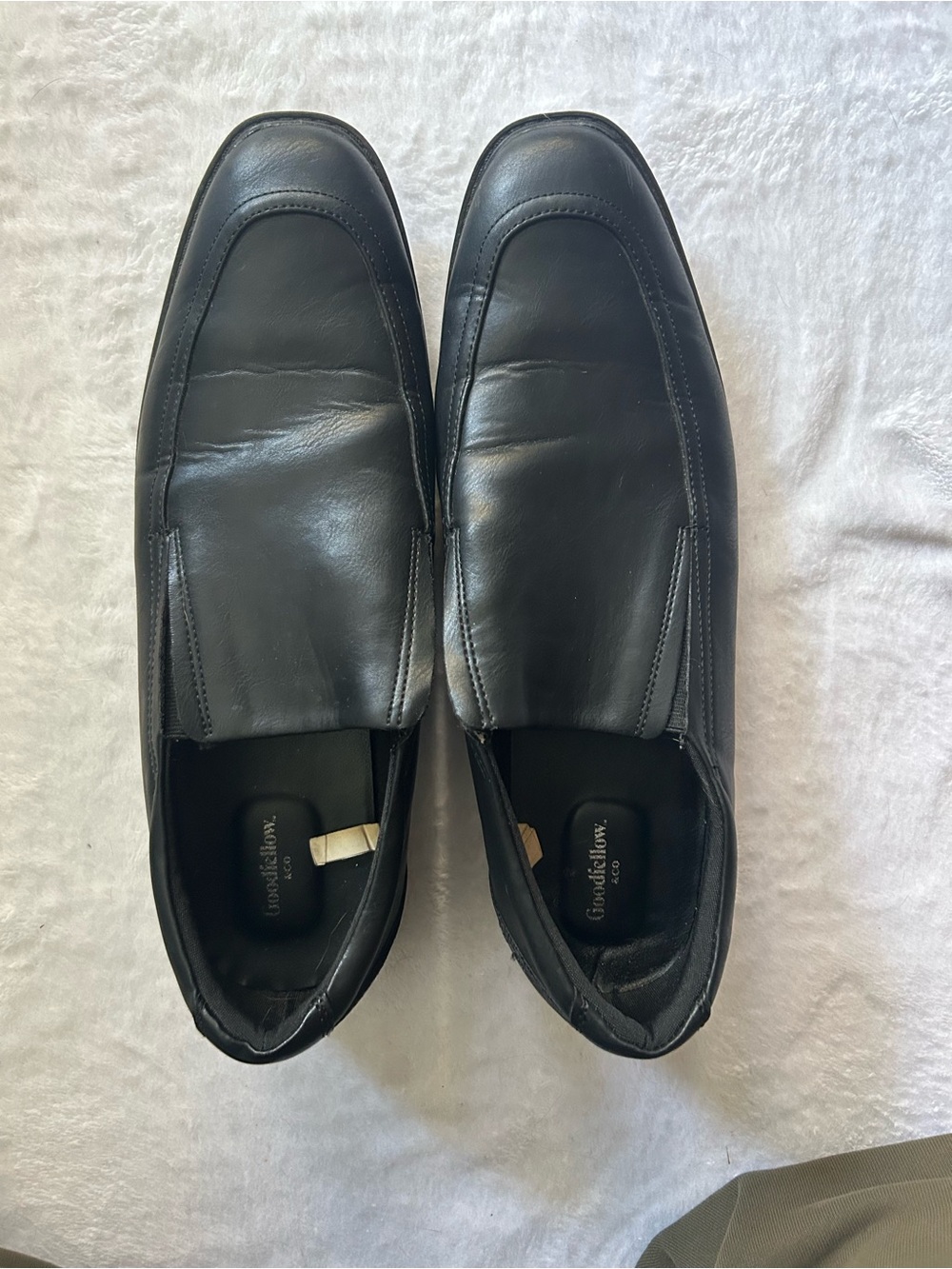 Goodfellow & Co Black Leather Slip-On Loafers